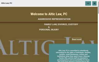 Altic Law, PC website