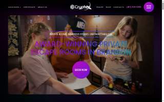 Cryptex Branson Escape Rooms website