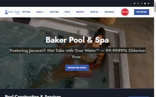 Baker Pool & Spa Store website