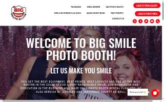 Big Smile Photo Booth website