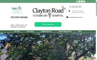 Clayton Road Veterinary Hospital website