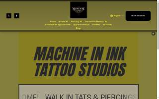 Machine in Ink Tattoo Studios of Chesterfield website