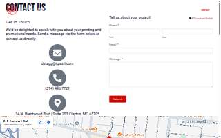 Creative Printing Services Inc website