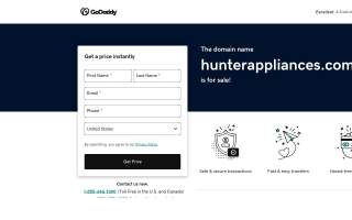 Hunter Appliances website