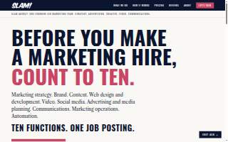 SLAM Agency website