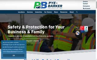 Pye-Barker Fire & Safety, formerly B Safe Security website