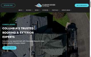 Clear Skies Exteriors website