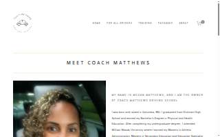 Coach Matthews Driving School website