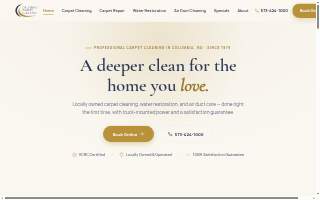 Columbia Carpet Cleaning website