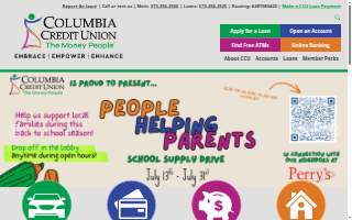 Columbia Credit Union website