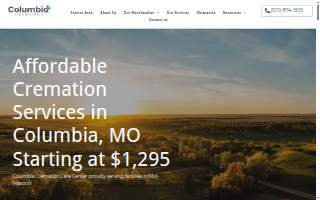 Columbia Cremation Care Center website