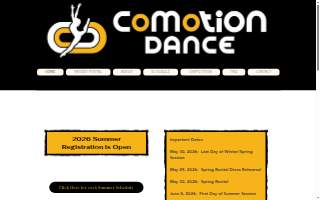 Comotion Dance website