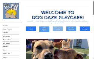 Dog Daze Playcare website
