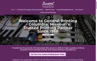 General Printing Services website