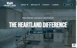 Heartland Homes Remodeling & Roofing website