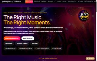 Jazzy Josh DJ and Events website