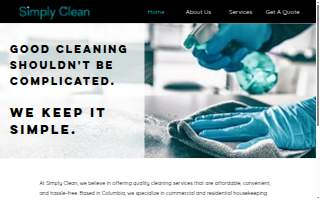 Simply Clean of Columbia website