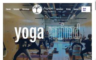 Agape Yoga Studio website