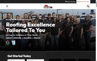 A-R Roofing & Exteriors website