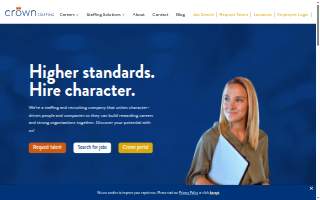 Crown Staffing website