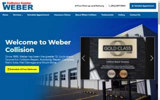 Weber Collision Center website