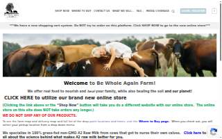 Be Whole Again Farm website