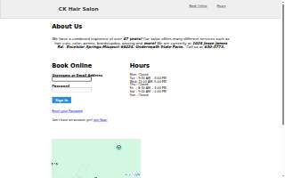 CK Hair Salon website