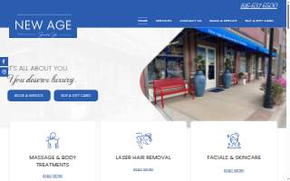 New Age Skincare Spa website