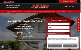 Heartland Building Inspections website