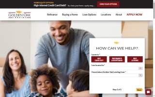 Golden Oak Lending website