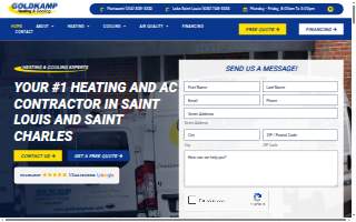 Goldkamp Heating & Cooling website