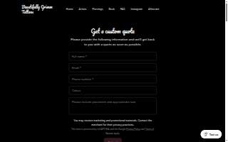 Beautifully Grimm Tattoos website