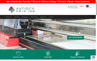 Antioch Printing website