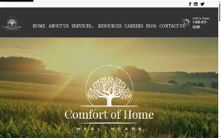 Comfort of Home Healthcare website