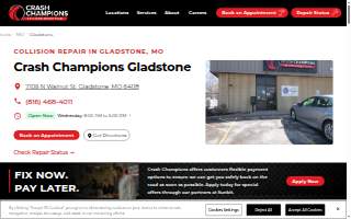 Crash Champions Collision Repair Gladstone website