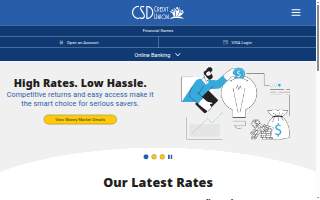 CSD Credit Union of Gladstone website