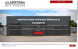 Gladstone Self Storage website