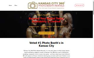 Kansas City 360 Photo Booth Rentals of Gladstone website