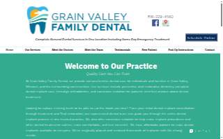 Grain Valley Family Dental website