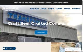 Transparent Brewing Company website