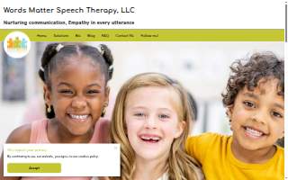 Words Matter Speech Therapy website