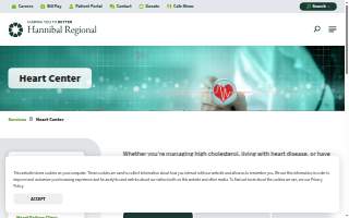 Heart Center at Hannibal Regional website
