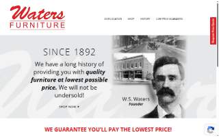 Waters Furniture website