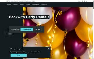 Beckwith Party Rentals website