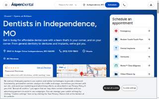 Aspen Dental - Independence website