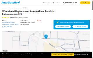 Auto Glass Independence website