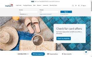 Cap One Lending of Independence website