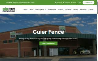 Guier Fence Co of Independence website