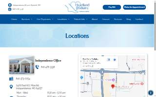 Heartland Podiatry website