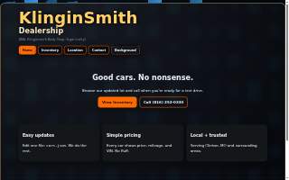 Klinginsmith Body Shop Inc website